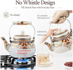 2.5-Qt Floral Enamel Tea Kettle, No Whistle - Image 6
