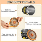 Michigan Black Designed Food Storage Containers With Lids Stainless Steel Pantry Storage Push Button Dry Food Canisters - Image 5