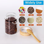 Glass Jar with Screw Lid and Spoon, 6 Pack16 OZ Tea Containers for Loose Leaf Tea, Salt and Sugar Containers for Countertop, Yogurt Jars for Overnight Oatmeal - Image 3