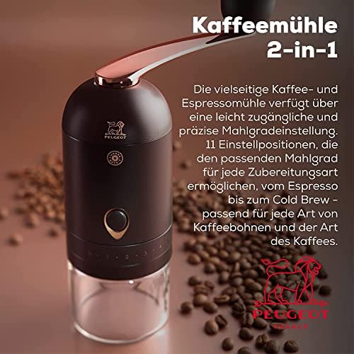 Peugeot L'ARBRE A CAFÉ Coffee Grinder, 20cm, Brown W/Wooden Spice Scoop - Image 5