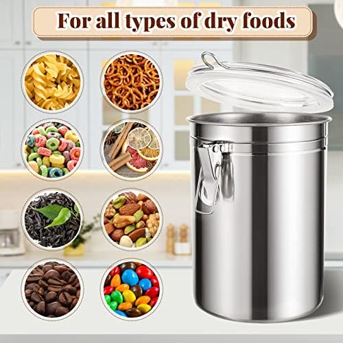 Lallisa 9 Pcs 62 Fl oz Stainless Steel Kitchen Canisters - Image 3