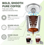 6 Pack Reusable K Cups Coffee Pods for Keurig 1.0: Stainless Steel Refillable K Cup - Reusable Coffee Filter for Keurig 1.0 Coffee Maker, Permanent, Eco-Friendly, Innovative Design - Image 2