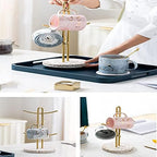 6 Cup Mug Tree Marble Gold-Plated Cup Holder Glass Cup Hanger Kitchen Storage Rack Household Jewelry Rack - Image 6