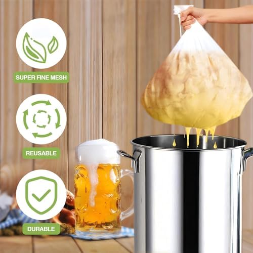 Chumia 30 Pack Brew Bags Reusable Fine Mesh Strainer Cloth Filters Large - Image 3