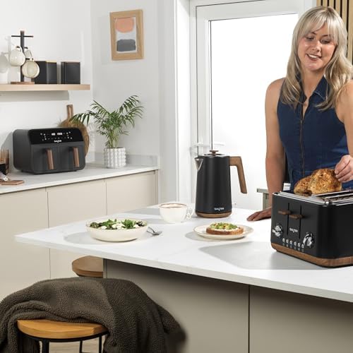 Salter BW13566EU7 Toronto Mug Tree – Acacia Wood Cup Holder for Kitchen Countertop Tabletop, 6 Branch Display Stand for Coffee Mugs/Tea Cups, Freestanding Sturdy Steel Storage Rack, Black - Image 6