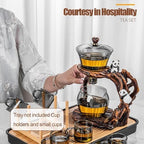 Tea Infuser,Lazy Kungfu Magnetic TeaPot,Semi-Automatic Drip Glass Teapots Heat-Resistant Tea Maker Set(Color:Style- B) - Image 2
