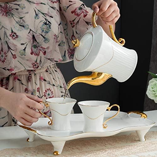 Water Pitcher Water Set Tea Set Coffee Set European British Style Ceramic Tea Set Large Capacity Cup Cold Kettle Water Jug - Image 4