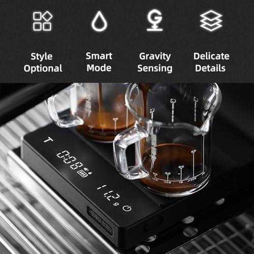 Digital Kitchen Scale, 2kg 0.1g Accurate 3 Modes Type C Rechargeable Coffee Scale with Timer and Silicone Insulation Cover (Standard) - Image 6