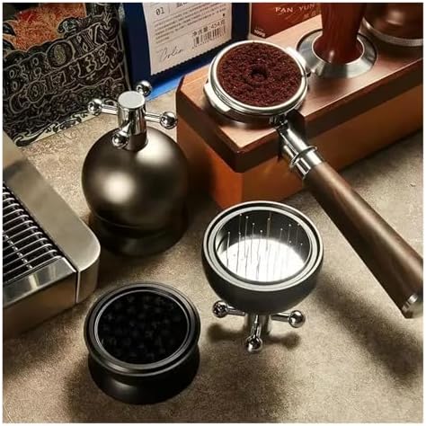 51/53/58MM Coffee Tamper Needle Universal Stainless Steel Coffee Powder Stirrer With Base Espresso Stirring Needle Barista Tool(53mm,Black) - Image 3