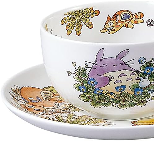 Noritake T97285A/4660-1 My Neighbor Totoro Milk Tea Cup & Saucer, 11.8 fl oz (325 cc), Large Dog Fuguri, Microwave Safe, 1 Guest, Bone China - Image 4