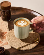 famiware Coffee Mug Set of 8, Star 12 oz Ceramic Mugs Cups Set with Handle - Image 2