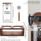 Danmu Coffee Bean Storage 45 oz with Bamboo Shelf,Coffee Canister 2 Pack - Image 4