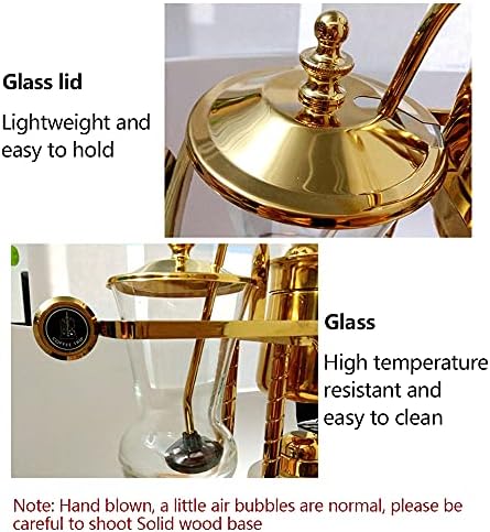 Siphon Coffee Maker Kit, 400ML/13.5Oz Belgian/Belgium Family Balance Syphon Coffee & Tea Brewer Elegant Double Ridged Fulcrum with Tee Handle - Image 6
