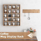 Wooden Coffee Mug Display Rack, Wall Mounted Coffee Cup Holder - Image 7
