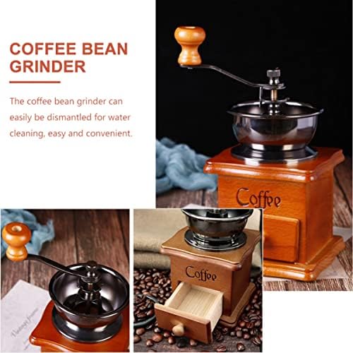 Decorative Hand Bean Hand Crank Coffee Bean Grinder for Vintage Kitchen Decor Espresso Machine - Image 6