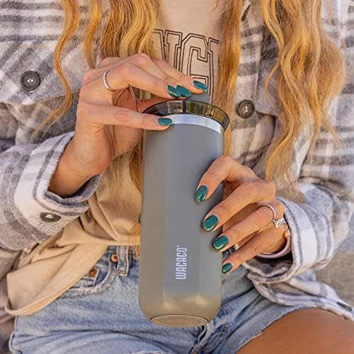 WACACO Octaroma Grande Vacuum Insulated Coffee Mug, 15 fl oz (435ml), Double-wall Stainless Steel Travel Tumbler With Drinking Lid, Dim Grey - Image 3