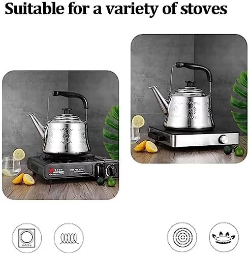 Stovetop Teapot For Home And Restaurant Stainless Steel Whistling Kettle Whistle Tea With Handle Stovetop Teapot For Gas Stove Induction Cooker(6L) - Image 7