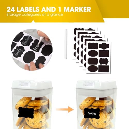 Airtight Food Storage Containers with Lids, 7-Piece BPA-Free Canister Set - Image 6
