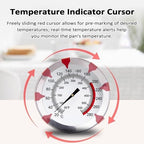 19.6" Long Stem Deep Fry Thermometer with Pot Clip, Mechanical Oil Temperature Gauge, 2.08" Dial Meat, Instant Read, 50-554℉ Range, for Deep Fry, Turkey, Grill - Image 4