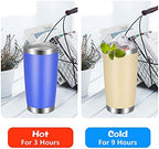 VEGOND 20oz Tumbler with Lid and Straw Stainless Steel Tumbler Cup Bulk Vacuum Insulated Double Wall Travel Coffee Mug Powder Coated Coffee Cup, Blue, 6 Pack - Image 5