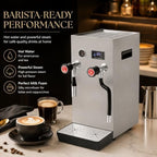 2500W Commercial Milk Frother and Steamer, 2.1Gal Stainless Steel Milk Foam Machine with Steam Wand for Latte, Cappuccino, Coffee Shop, Silver - Image 2