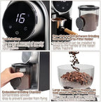 6 Cup Stovetop Espresso Maker Stainless Steel Moka Pot Stove Top Percolator Italian Coffee Makers Capable Mocha Greca Machine with Black Electric Coffee Grinder Touchscreen 2-14 Cup Conical Bur - Image 7