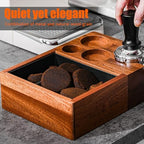FLEXMAN Espresso Tamping Station with Knock Box, 5 in 1 Wooden Coffee Portafilter Holder Tamping Station Organizer, 58mm Multifunctional Espresso Station - Image 3