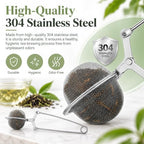 36 Pack Snap Tea Ball, 304 Stainless Steel Tea Infuser Ball with Handle - Image 3