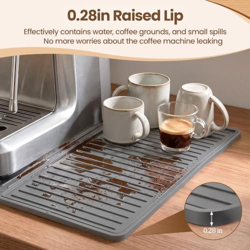 NOTSEK 2 in 1 Coffee Bar Mat for Breville/Ninja Espresso Machine Countertop - Image 5