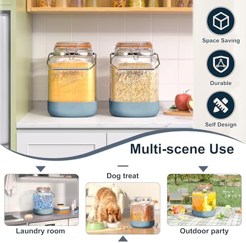 1 Gallon Glass Jar with Lid, 2 Pack Glass Food Storage Containers - Image 6