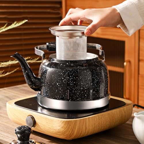 WhistlingTea Kettle for Stovetop, Stainless Steel Water Teapot Boilers for Stovetops, Induction Stone Kettle with Loud Whistle - Perfect for Preparing Hot Water, Coffee,Milk,Orange,1.5L - Image 2