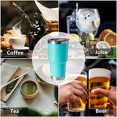 HASLE OUTFITTERS 30oz Stainless Steel Tumbler, Double Wall Vacuum Insulated Travel Mug Tumbler, Durable Insulated Coffee Mug, Gift Box Set (Light Green, 4) - Image 5