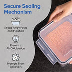 Chef's Path Extra Large Airtight Food Storage Containers with Lids, Pack of 2, 6.5L, 220Oz, Airtight Kitchen and Pantry Bulk Canisters for Flour, Sugar, Rice, and Baking Supplies - Transparent - Image 3