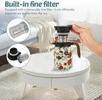 Vintage Floral Tea Stainless Steel Tea Kettle Drip-Proof Tea Pot With Tea Infuser Mini Thermo Coffee Pot Home Teaware (Style 2) - Image 5