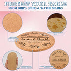 50 Pcs Personalized Cork Coasters for Wedding Favors and Business - Image 3