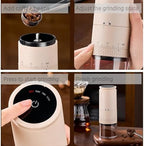 Portable Electric Coffee Grider with 40 Adjustable Levels Fine to Coarse Setting, Ceramic Conical Burr, for Home, Office, Travel, Camping, 1800mAH Rechargeable (light pink, ceramic burr) - Image 7