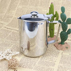 DOERDO Milk Pitcher 600ml Stainless Steel Coffee Cup Mug Milk Frothing Pitcher Jug with Handle for Office Kitchen - Image 4