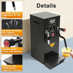 Commercial Milk Frother, 3KW 12L Multi-Purpose Full-Automatic Steam Boiling Water Frothing Machine Steam Milk Frothing Machine with 12H Timing Function for Tea Coffee Dessert Milk (BLACK) - Image 2