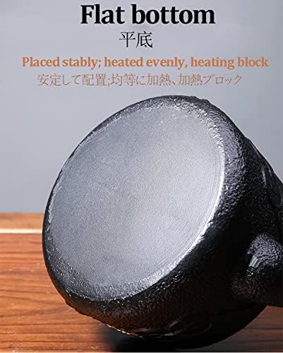 Tea Kettle,Cast Iron Teapot in Japanese Style,Tetsubin Tea Kettle with Stainless Steel Infuser,Die Casting Pattern Stove Safe Kettles,Traditional Iron Teapots,1.2L(Color:N) (Size : F) - Image 7