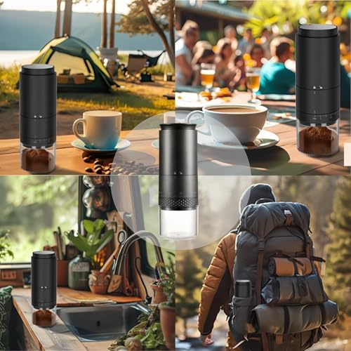 Portable Electric Coffee Grider with 40 Adjustable Levels Fine to Coarse Setting, Ceramic Conical Burr, for Home, Office, Travel, Camping, 1800mAH Rechargeable (black A, ceramic burr) - Image 7