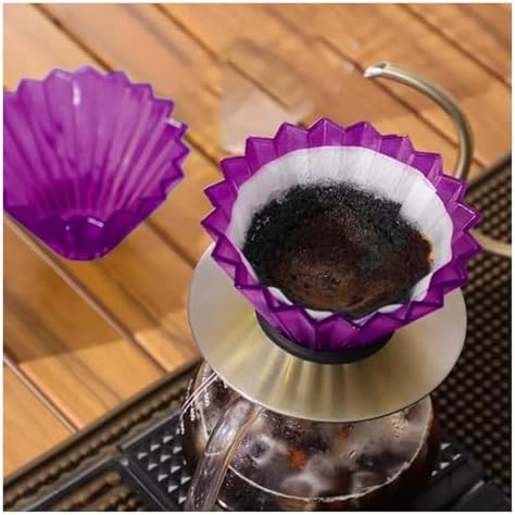 Ceramic Coffee Filter Cup Reusable Filters With Wood Stand Funnel Dripper Cake Accessories(Blue) - Image 5