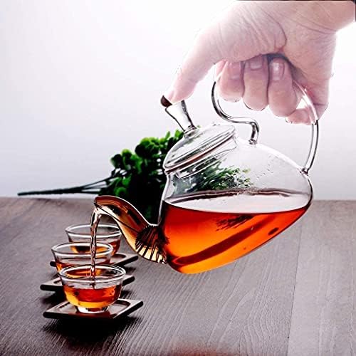 Cast Iron Tetsubin Teapot 600ml/800ml Glass Teapot with Infuser, Teapot with Strainer Removable Infuser Home Teapot Tea Accessories Tea Pot (One Color 600ml) - Image 4