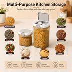 3 Pcs Airtight Coffee Canister Set, BPA-Free, 60.8 oz + 2 x 27 oz，Amber - Image 7