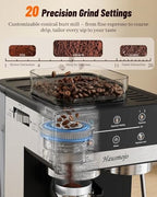 Espresso Machine with Grinder & Milk Frother, 20 Bar - Image 3