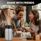 Insulated Coffee Carafe, 51 oz, Keeps Hot for 12H, Silver - Image 6