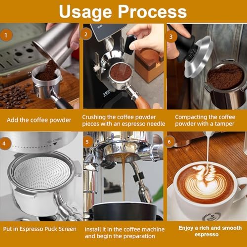 27 PCS Espresso Accessories Kit,Barista Kit 51mmCoffee Tamper Set- with Tamper,Frothing Pitcher，WDT Tool,Espresso Puck Screen and Dosing Funnel,Latte Art Kit - Image 7