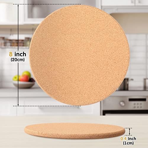 Panitay 16 Pcs Cork Trivets 8 Inch Round Bulk Hot Pads Kitchen - Image 2