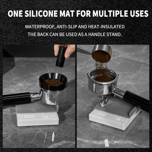 Mini Coffee Scale with Timer, Rechargeable Digital Kitchen Scale 0.1g Precision for Pour Over Espresso, Type-C Charging, Portable Coffee Weighing Scale with Backlit LCD Display (White) - Image 5