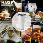 HASLE OUTFITTERS 30oz Stainless Steel Tumbler, Double Wall Vacuum Insulated Travel Mug Tumbler, Durable Insulated Coffee Mug, Gift Box Set (White, 4) - Image 5