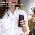Fellow Carter Slide 16 oz Ceramic Lined Travel Coffee Mug, Matte Black - Image 6